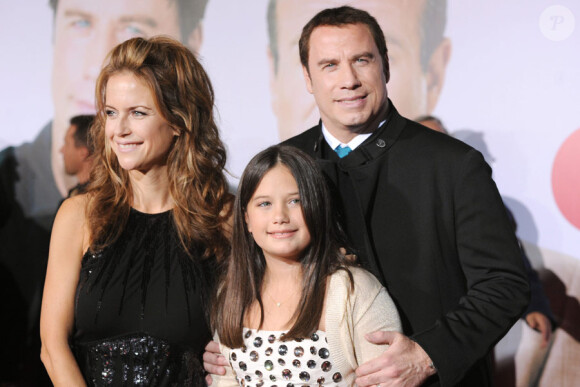 John Travolta et Kelly Preston avec leur fille Ella Bleu en 2009