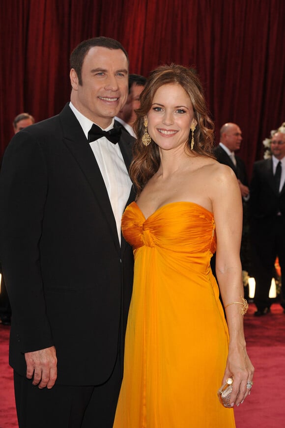 John Travolta et Kelly Preston aux Oscars en 2008