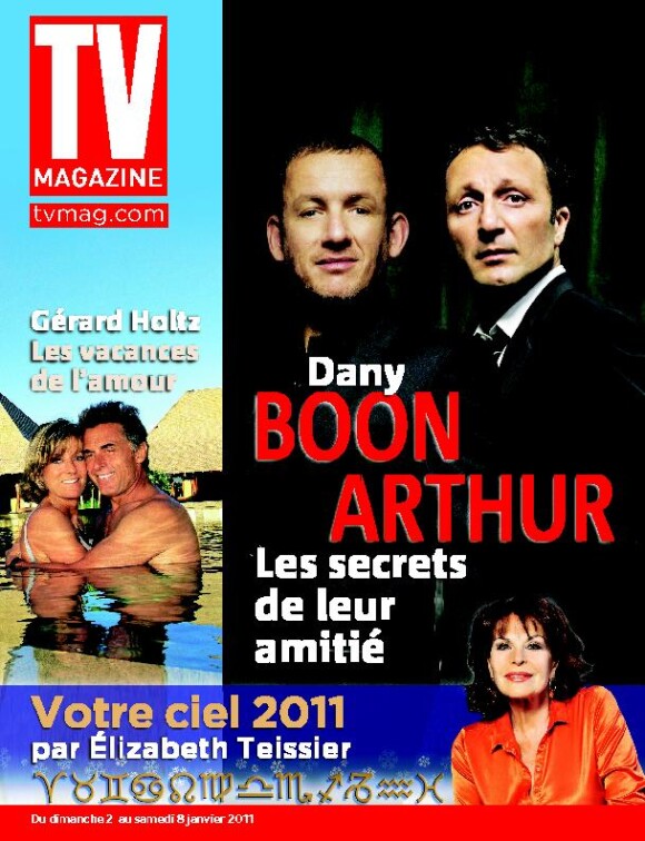 Arthur et Dany Boon en couverture de TV Mag, programmes du 2 au 8 janvier 2011