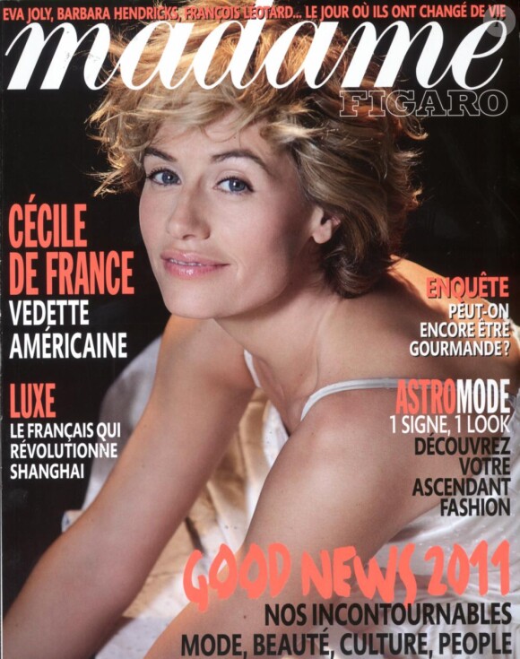Cécile de France en couverture de Madame Figaro
