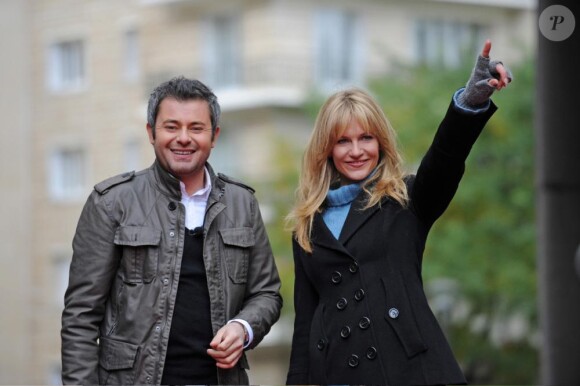 Sandrine Corman et Jérôme Anthony lors des pré-castings de l'émission X Factor 2011. 10 novembre 2010
