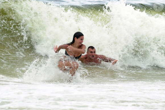 Le footballeur Christian Vieri et sa petite amie Melissa Satta profitent de quelques jours de vacances à Rio de Janeiro (Brésil).