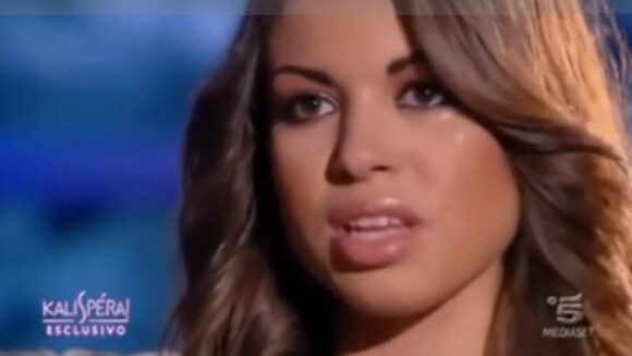 Ruby, l'escort-girl présumée de Berlusconi, lors de son passage sur une chaîne italienne, le 20 janvier 2011.