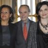 La conférence de presse du Printemps des poètes, avec la présence de Juliette Binoche, marraine du festival, Marie-Luce Penchard et Frédéric Mitterrand, le 7 février 2011 à Paris