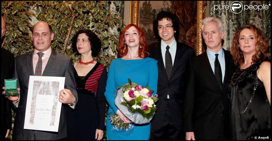 Matthew Weiner et sa femme Linda Brettier, Christina Hendricks et son ...