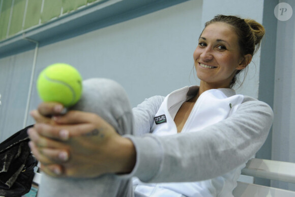 Tatiana Golovin à l'occasion de l'opération Grandes Soeurs en marge de l'Open GDF Suez, le 12 février 2011