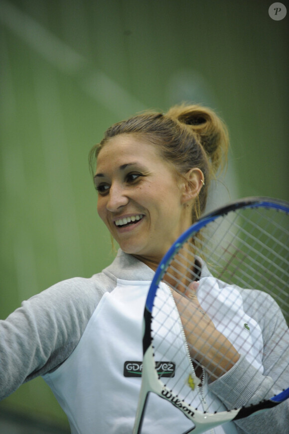 Tatiana Golovin à l'occasion de l'opération Grandes Soeurs en marge de l'Open GDF Suez, le 12 février 2011