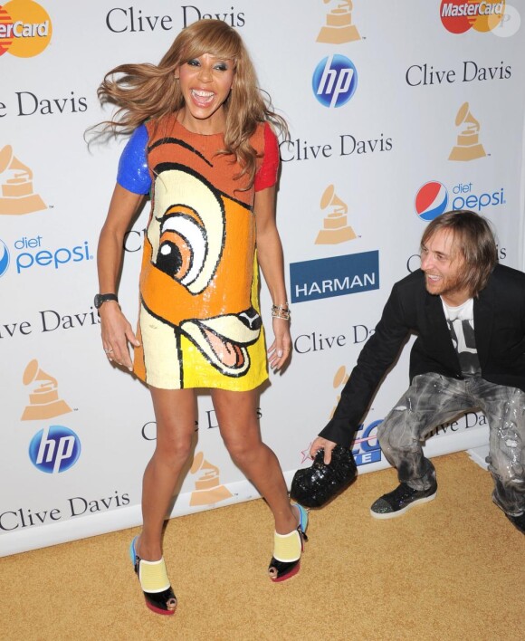 Cathy et David Guetta étaient invités à assister au dîner de gala  organisé en marge  de la cérémonie des Grammy Awards 2011, samedi 12  février, au Beverly  Hilton Hotel de Los Angeles.