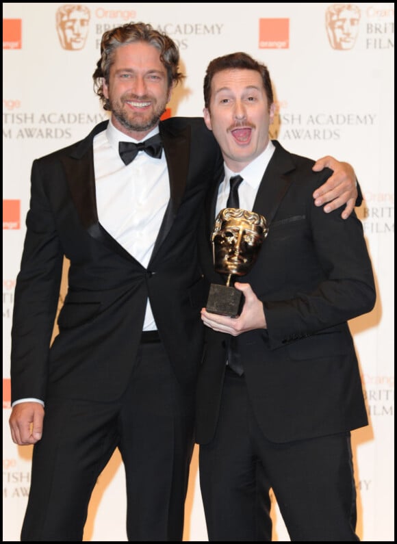 Gerard Butler et Darren Aronofsky lors des BAFTA awards à Londres le 13 février 2011