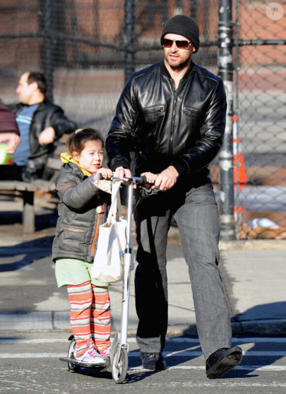 Hugh Jackman et sa fille Ava (14 février 2011 à NYC)