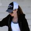 Anne Hathaway sort de sa salle de sport, le 14 février 2011, à Los Angeles.