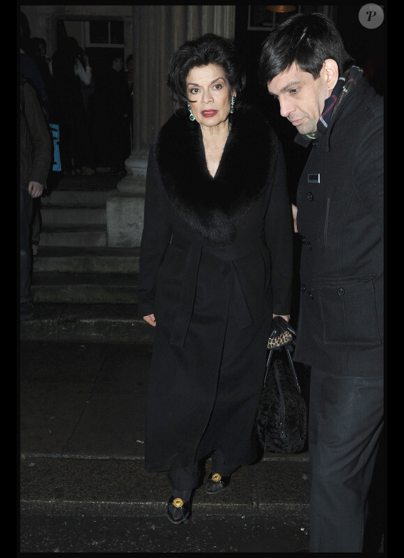 Bianca Jagger au défilé Julien MacDonald à la Fashion Week de Londres, le 20 février 2011.