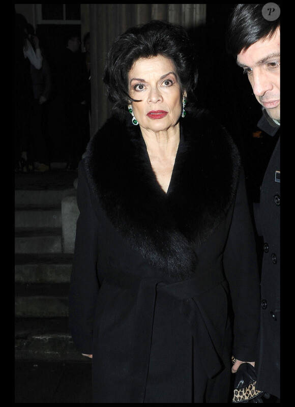 Bianca Jagger au défilé Julien MacDonald à la Fashion Week de Londres, le 20 février 2011.