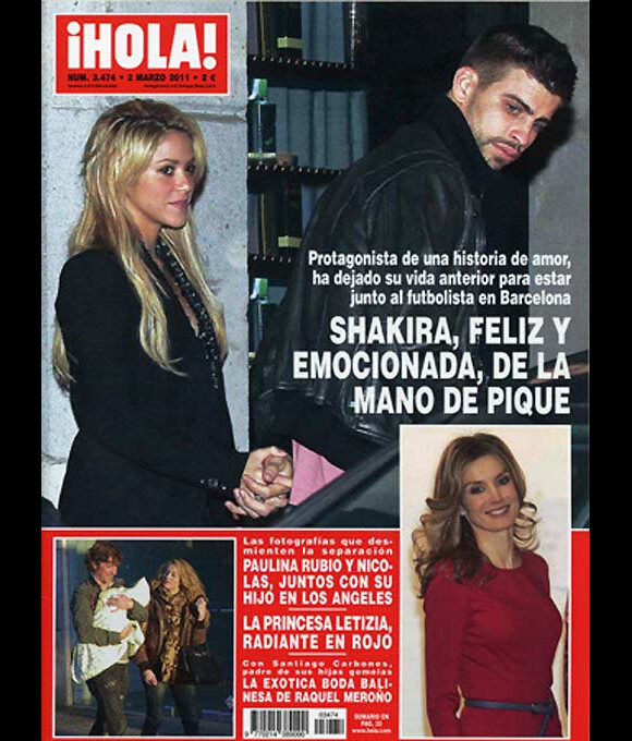 Shakira et Gerard Piqué en couverture de Hola