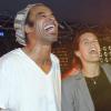 Amélie Mauresmo et Yannick Noah chantent à La Soirée d'Amélie, le 8 février 2011, à Paris.