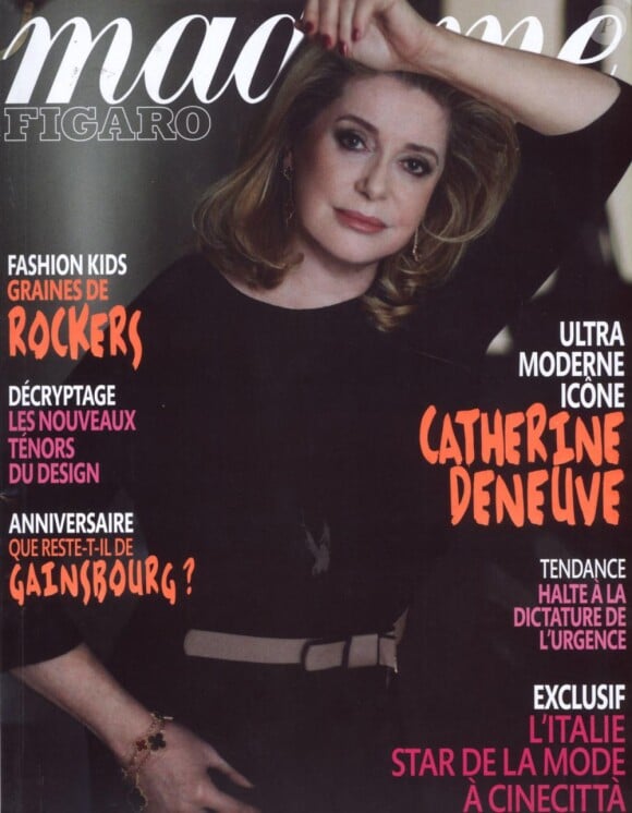Catherine Deneuve en couverture du magazine Madame Figaro du 26 février 2011