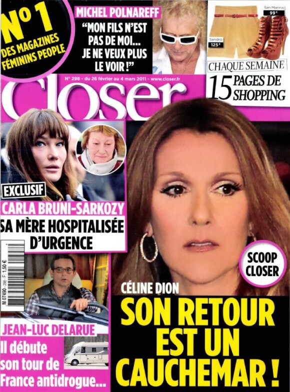 Le magazine Closer en kiosques samedi 26 février.