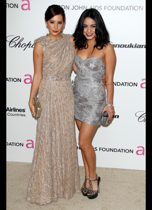 Ashley Tisdale et Vanessa Hudgens à la 19ème édition de la Elton John AIDS Foundation à Los Angeles, le 27 février 2011.