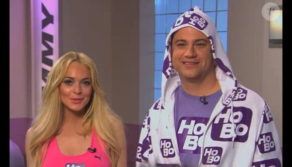 Capture d'écran du sketch de Jimmy Kimmel avec Lindsay Lohan