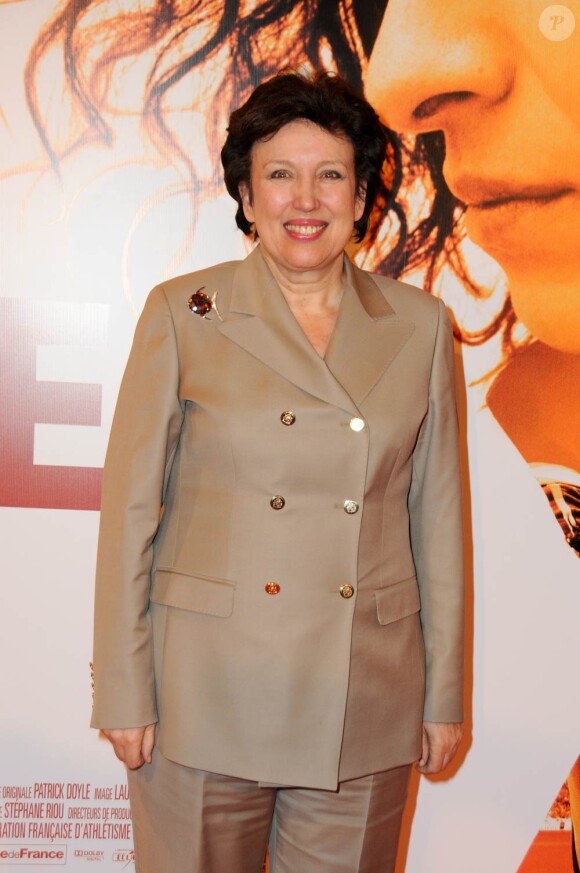 Roselyne Bachelot lors de l'avant-première de La ligne droite, qui s'est tenue au Gaumont Opéra, à Paris, le 3 mars 2011.