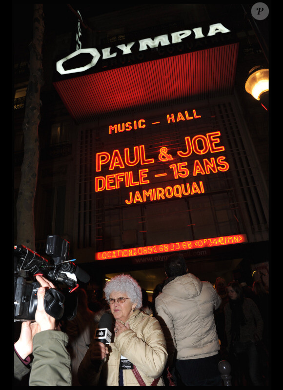 Soirée Paul and Joe à L'Olympia le 7 mars 2011