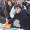 Rachida Dati sur le marché de Chanteloup-les-Vignes (Yvelines) le 5 mars 2011