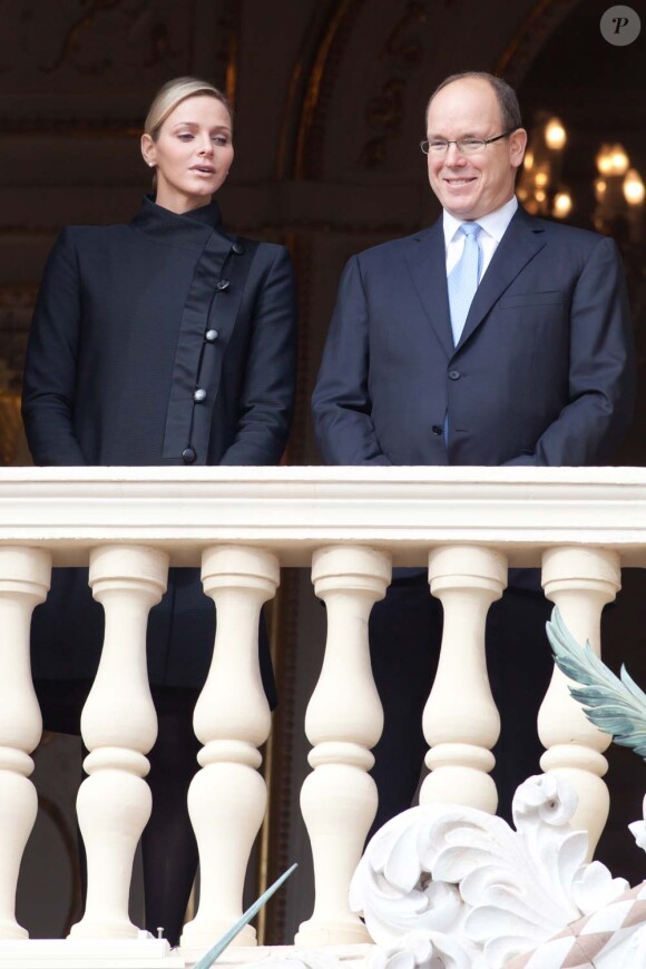 Le prince Albert et Charlene Wittstock, Monaco, le 27 janvier 2011