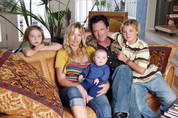Michael Madsen, sa femme DeAnna Morgan et leurs trois enfants, Malibu, le 5 février 2006