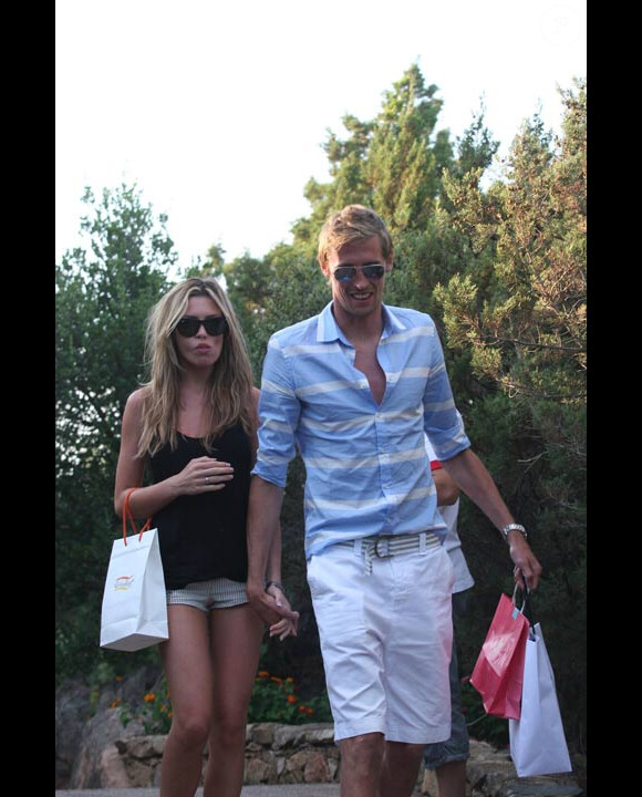 Peter Crouch et Abbey Clancy en vacances en Sardaigne en juin 2009