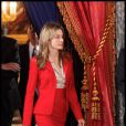 Letizia d'Espagne entourée de la famille royale d'Espagne au Palais Zarzuela de Madrid le 21 mars 2011