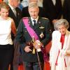 La reine Fabiola de Belgique (photo : avec son neveu le prince héritier Philippe et sa femme la princesse Mathilde lors de la Fête nationale le 21 juillet 2010) est régulièrement la cible de menaces de mort.