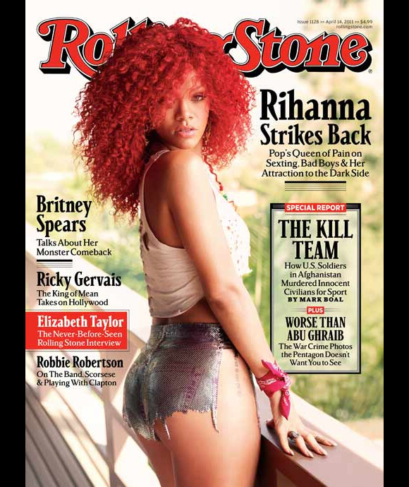 Rihanna s'offre la une du magazine Rolling Stone du mois d'avril 2011.
