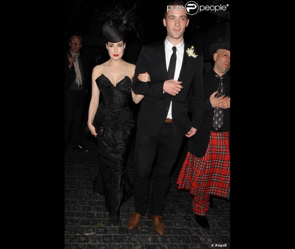 Dita Von Teese et Louis-Marie de Castelbajac au Château Marmont à Los