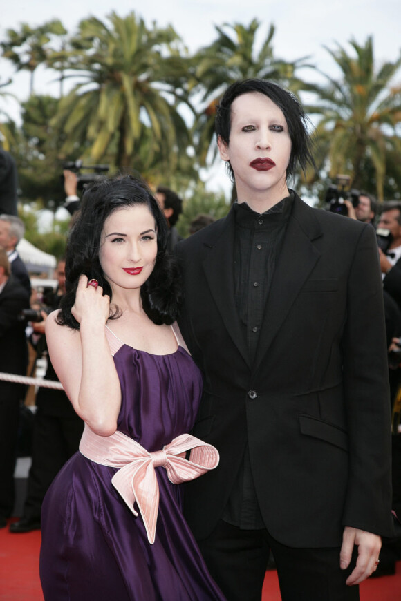 Marilyn Manson et Dita Von Teese à Cannes le 20 mai 2006