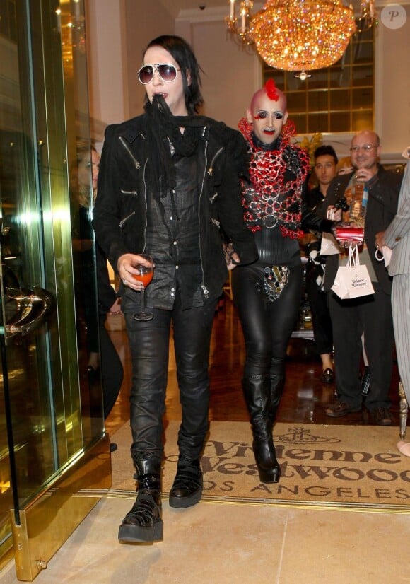 Marilyn Manson quitte la soirée Vivienne Westwood le 30 mars 2011