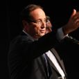 François Hollande, lors de son premier meeting politique à Boulogne-sur-mer, le 1er avril 2011.