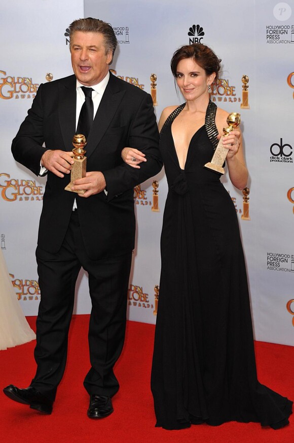 Tina Fey et Alec Baldwin récompensés en 2009 aux Golden Globes pour la série 30 Rock