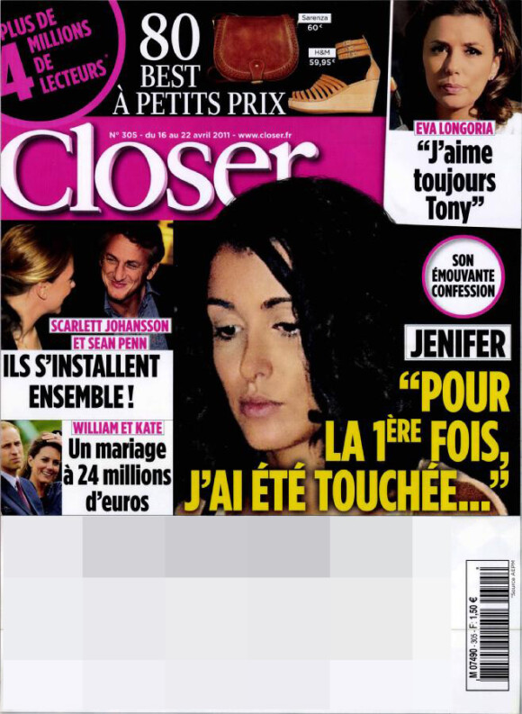 Le magazine Closer, en kiosques samedi 16 avril 2011.