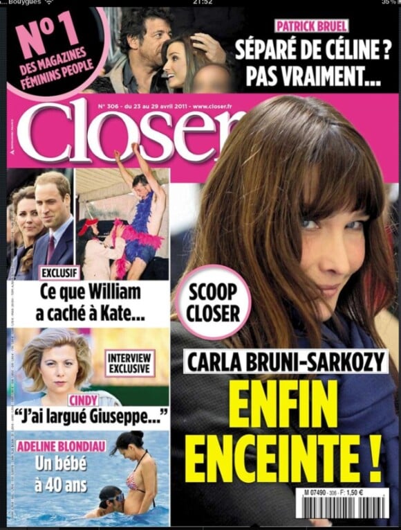 La couverture du magazine Closer en kiosque demain !