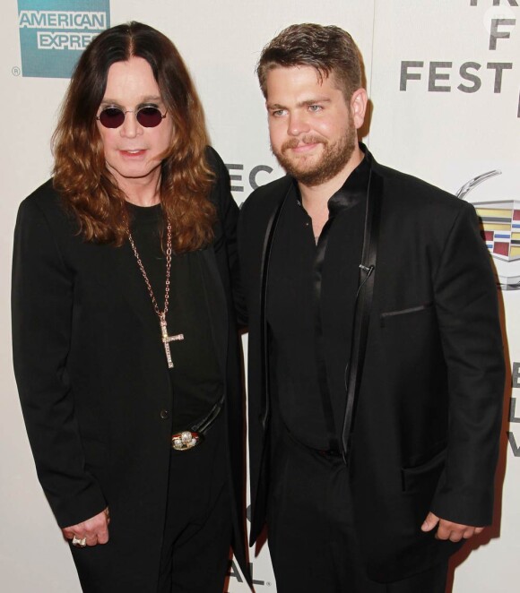 Ozzy et Jack Osbourne à l'occasion de la présentation de God Bless Ozzy Osbourne, lors du 10e TriBeCa Film Festival, à New York, le 24 avril 2011.