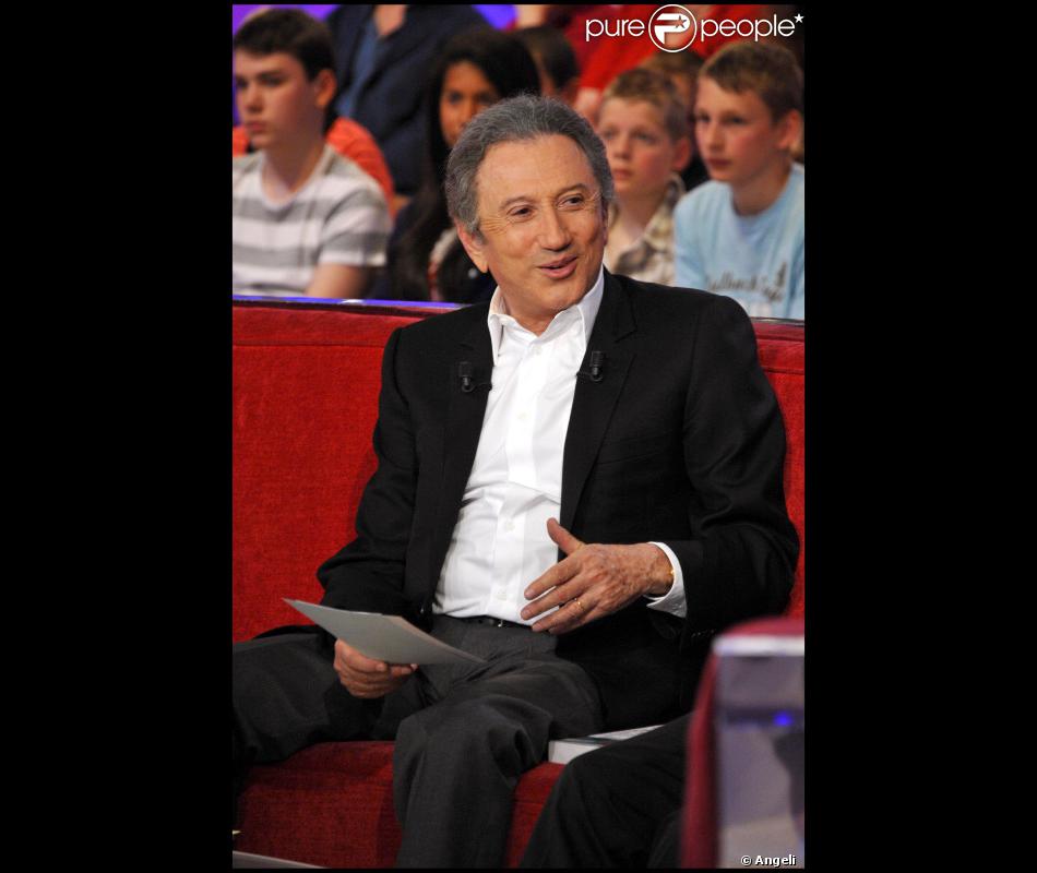 Michel Drucker lors de l'enregistrement de l'émission ...