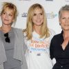 Melanie Griffith, Heidi Klum et Jamie Lee Curtis à l'occasion de la marche "5K Walk" organisée en soutien aux Hôpitaux pour Enfants, à Los Angeles, le 30 avril 2011.