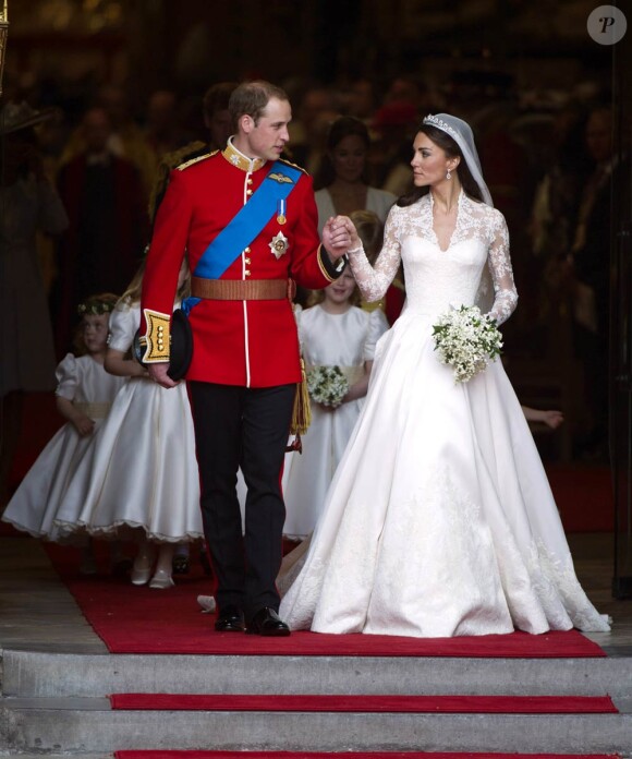 Kate Middleton et le prince William, le jour de leur mariage, le 29 avril 2011, à Londres.