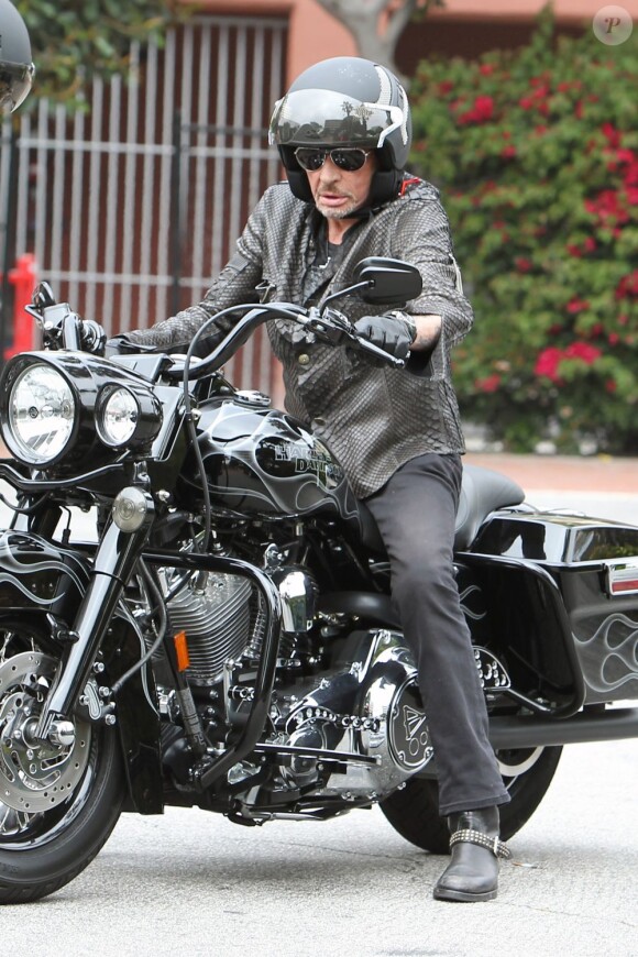 Johnny Hallyday à Santa Monica le 17 avril 2011