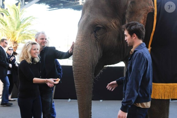 Reese Witherspoon et Robert Pattinson à l'occasion de la promotion de De l'eau pour les éléphants, à Sydney, en Australie, le 6 mai 2011.
