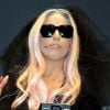 Lady Gaga présente ses produits Polaroid à Las Vegas, le 6 janiver 2011.