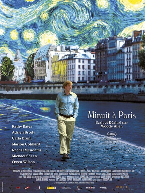 L'affiche de Midnight in Paris, de Woody Allen, qui fera l'ouverture du Festival de Cannes 2011