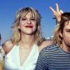 Courtney Love, Kurt Cobain et leur fille Frances, MTV Videos Music Awards, à Los Angeles, le 2 septembre 1993.