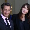Carla Bruni-Sarkozy et son mari Nicolas Sarkozy le 13 mai 2011, à L'Élysée.