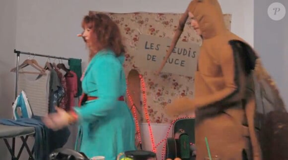 Luce et Gaël Giraudeau dans le sketch de L'Apocalypse